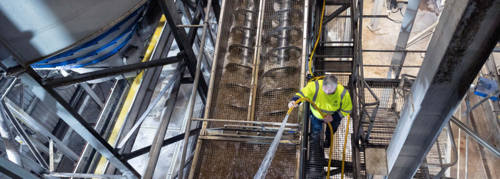Cleaning malt at The Malting Company of Ireland