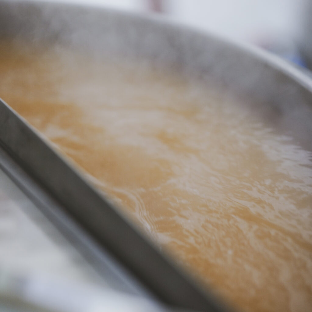 Wort in kettle