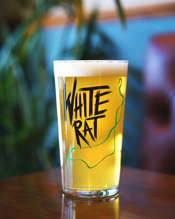 Branded Glassware White Rat