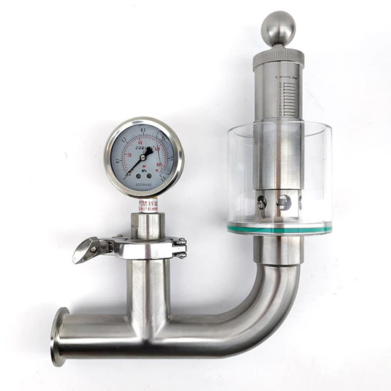 1.5" Tri Clamp Spunding Valve with Pressure Gauge 1.5" Tri Clamp Spunding Valve with Pressure Gauge
