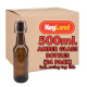24 x 500ml Glass Swing Top Amber Bottles with PP Cap & Silicone Seal Cap