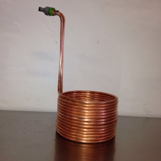 50 Litre Copper Wort Chiller with hose connectors (Geterbrewed Copper Serpent)