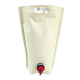 5L Blank Eggshell Stand Up Bladders with Tamper Sealed Tap (Pack of 5)
