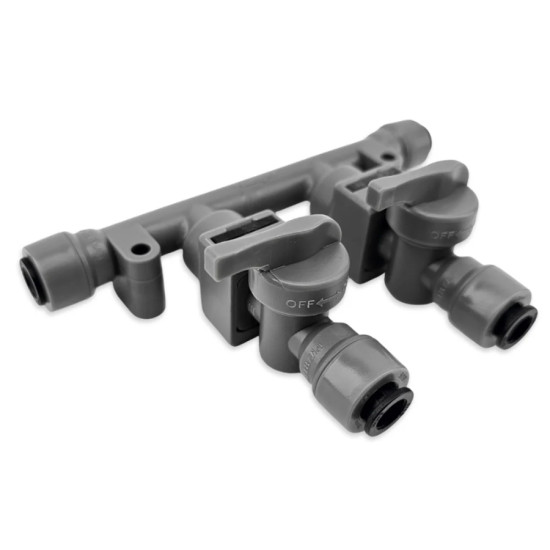 8mm (5/16) duotight x 2 Way Manifold with Check Valves & Isolation Valves