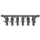 8mm (5/16) duotight x 6 Way Manifold with Check Valves & Isolation Valves