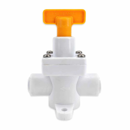 8mm duotight - (No Gauge) Inline Regulator with Yellow Adjustment Handle