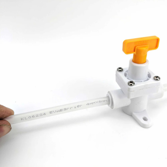 8mm duotight - (No Gauge) Inline Regulator with Yellow Adjustment Handle