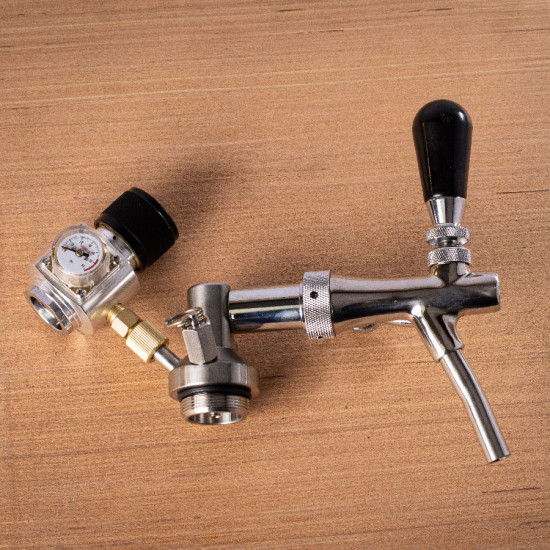 Beer Tap Dispenser Kit for SS Mini Kegs (with 1m of 5/16 Beer Line)