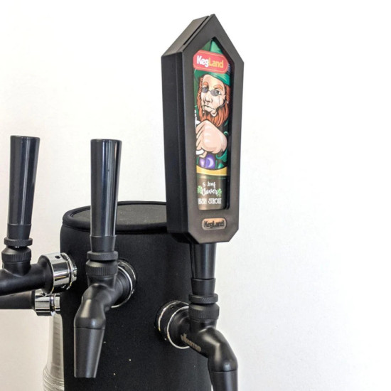 Bishop Tap Handle for Recipe Kits (Clear Lense for Paper, Blackboard Sticker, Whiteboard Sticker)