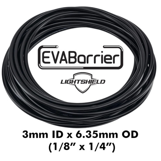 Black Lightshield EVABarrier 3mm ID x 6.35mm OD - Double Wall EVA Black Lightshield EVABarrier 3mm ID x 6.35mm OD - Double Wall EVA