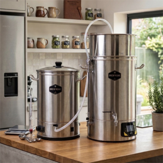 Brew Monk S25 sparge water heater with integrated pump