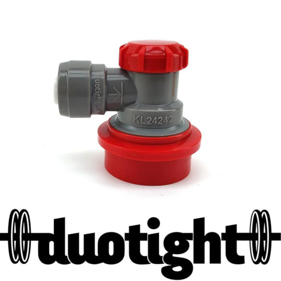 Duotight 6.35mm (1/4") x Ball Lock Disconnect - (Grey + Red Gas) Duotight 6.35mm (1/4") x Ball Lock Disconnect - (Grey + Red Gas)