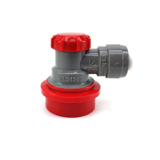 Duotight 6.35mm (1/4") x Ball Lock Disconnect - (Grey + Red Gas) Duotight 6.35mm (1/4") x Ball Lock Disconnect - (Grey + Red Gas)