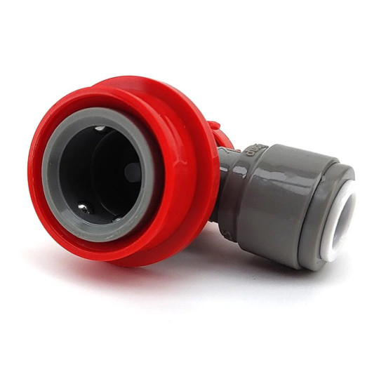 Duotight 9.5mm (3/8) x Ball Lock Disconnect - (Black + Red Gas)