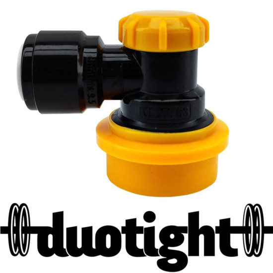 Duotight 9.5mm (3/8) x Ball Lock Disconnect - (Black + Yellow Liquid)