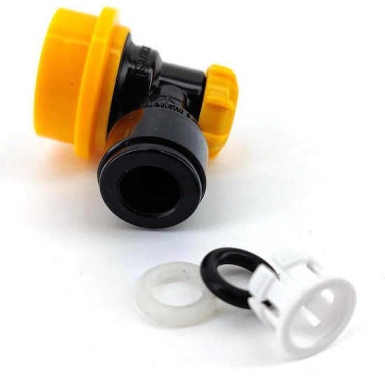 Duotight 9.5mm (3/8) x Ball Lock Disconnect - (Black + Yellow Liquid)