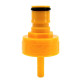 Line Cleaning & Carbonation Cap Yellow Plastic