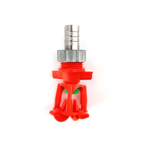 Low Volume CIP Spinning Spray Rotor (stainless swivel nut and barb)