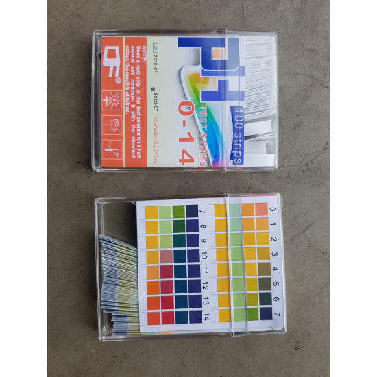 pH Test Strips 0-14 - 100 strips per box