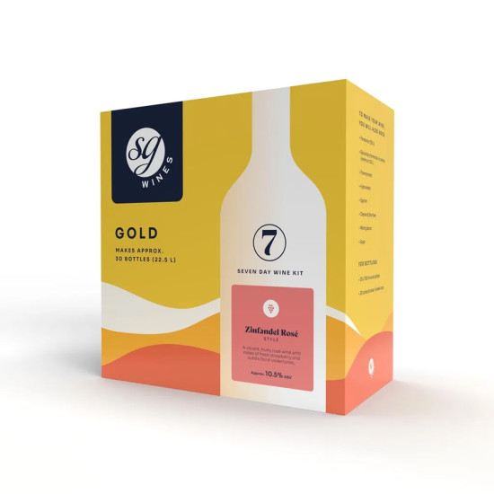 SG Wines Gold Zinfandel Rosé Wine Kit - 30 Bottles - 7 Days