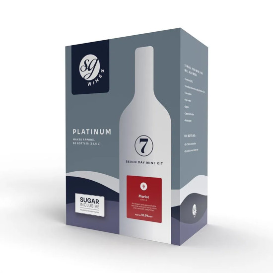 SG Wines Platinum Merlot Wine Kit 