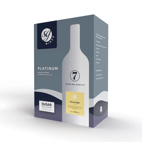 SG Wines Platinum Pinot Grigio Wine Kit 