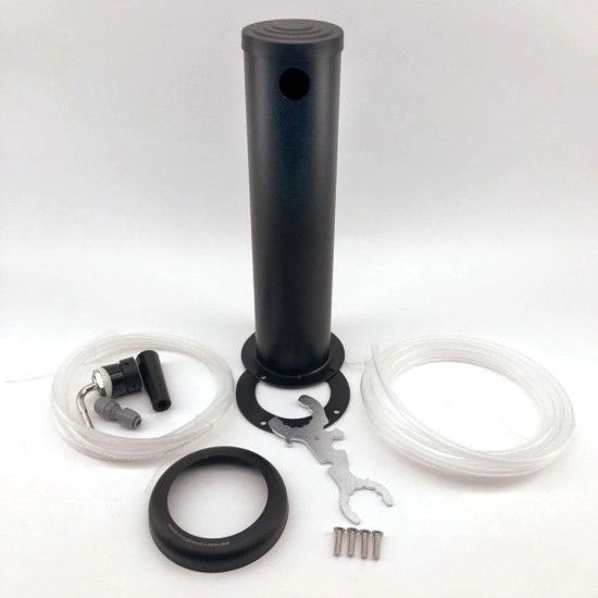 Single Tap Black Phantom Font Kit with duotight Short Shank and Black handle