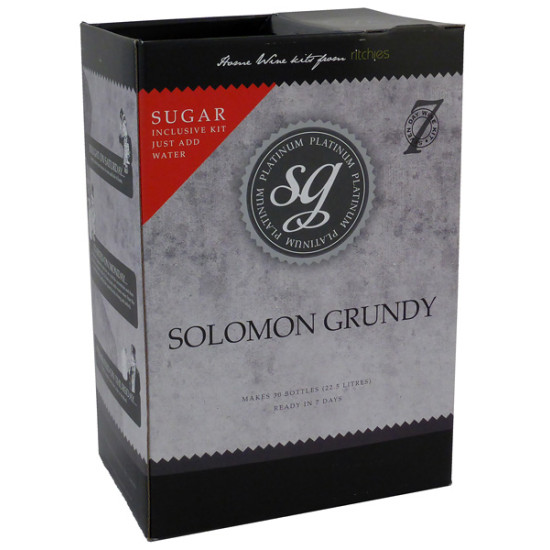 Solomon Grundy Platinum Cantia Wine Kit