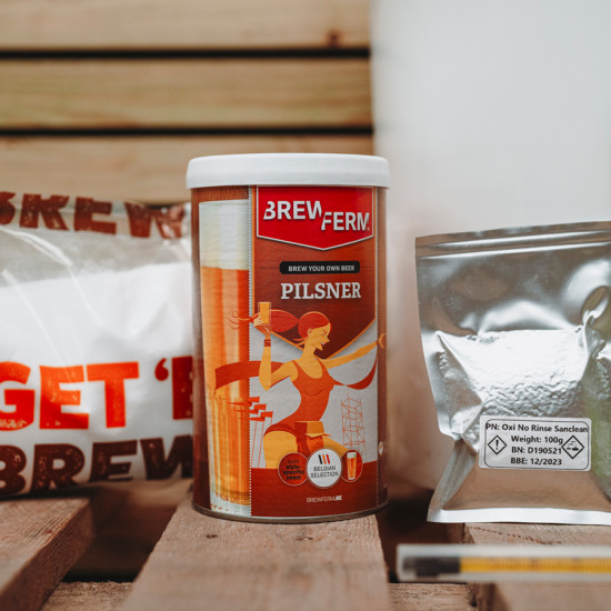 Starter Beer Making Kit - with Brewferm Pilsner