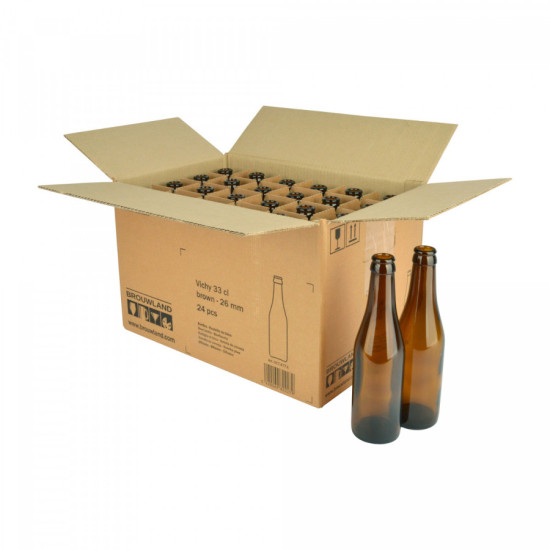 Vichy Beer Bottle 33 cl / Brown x 24pcs
